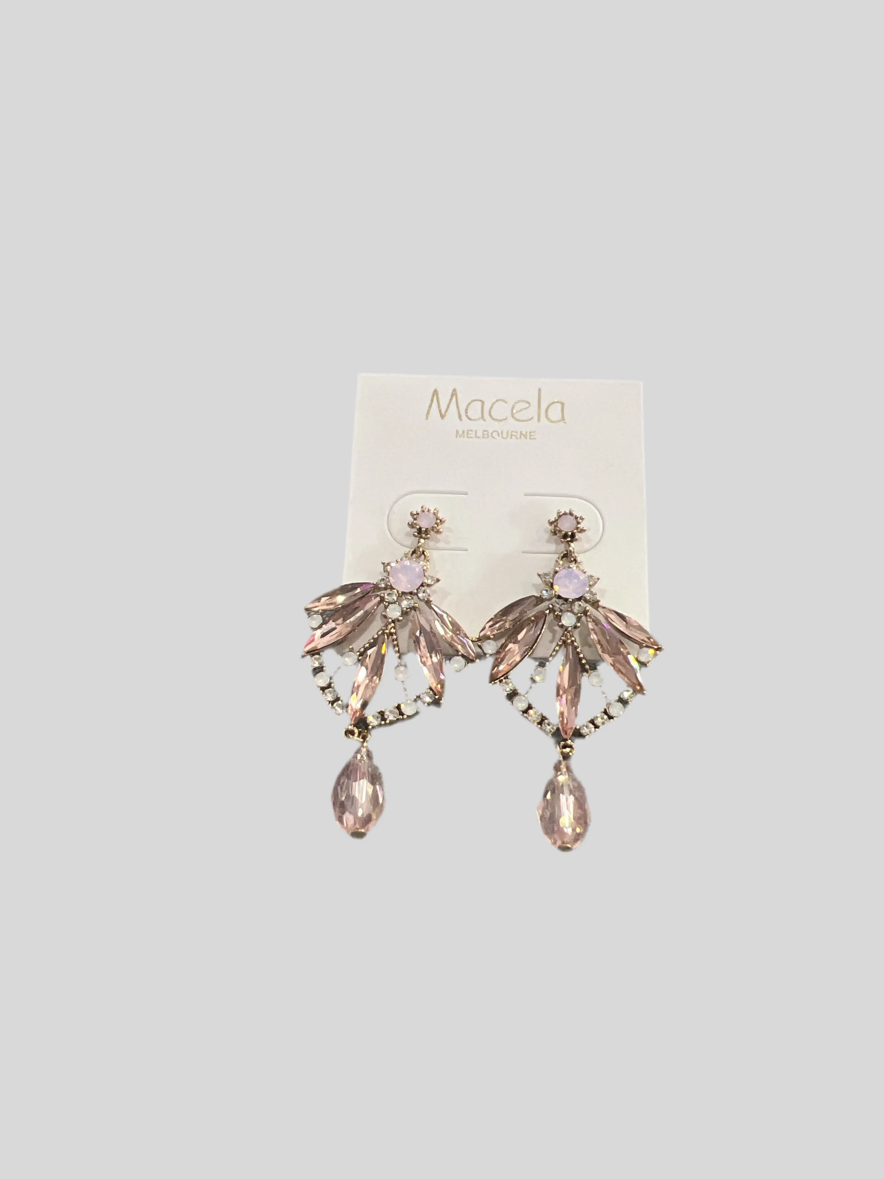 Macela Melbourne - Crystal French Drop Earrings - Nickel Free