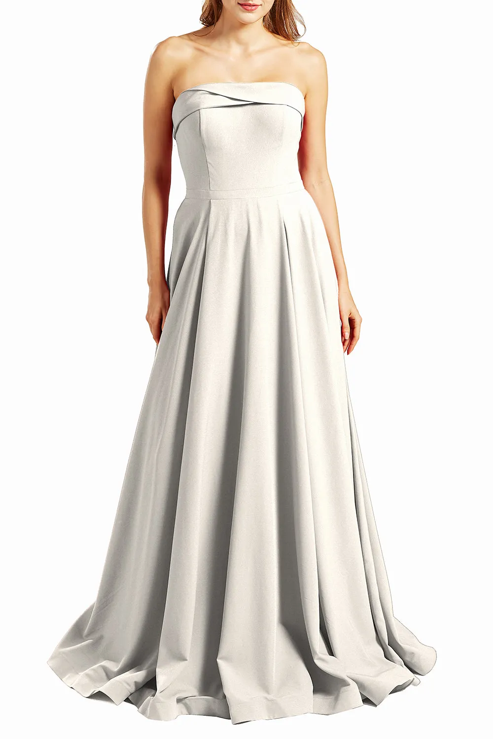 MACloth Women Prom Dresses Strapless Long Formal Evening Military Ball Gown