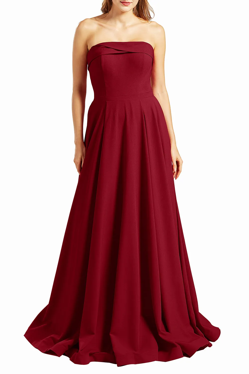 MACloth Women Prom Dresses Strapless Long Formal Evening Military Ball Gown