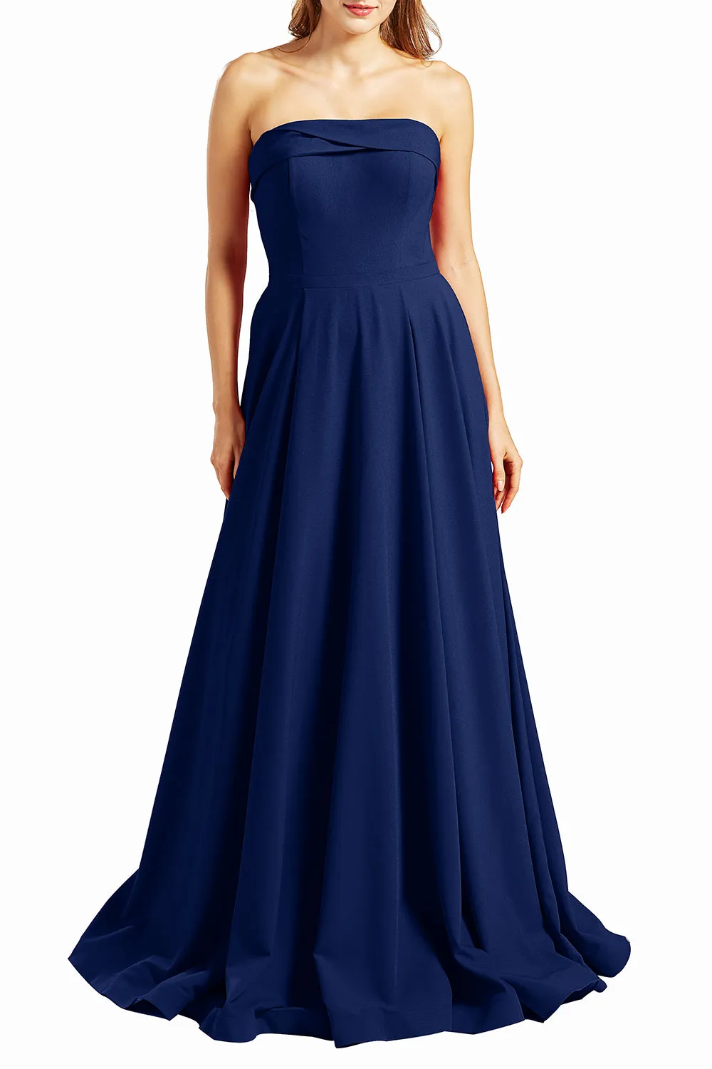 MACloth Women Prom Dresses Strapless Long Formal Evening Military Ball Gown