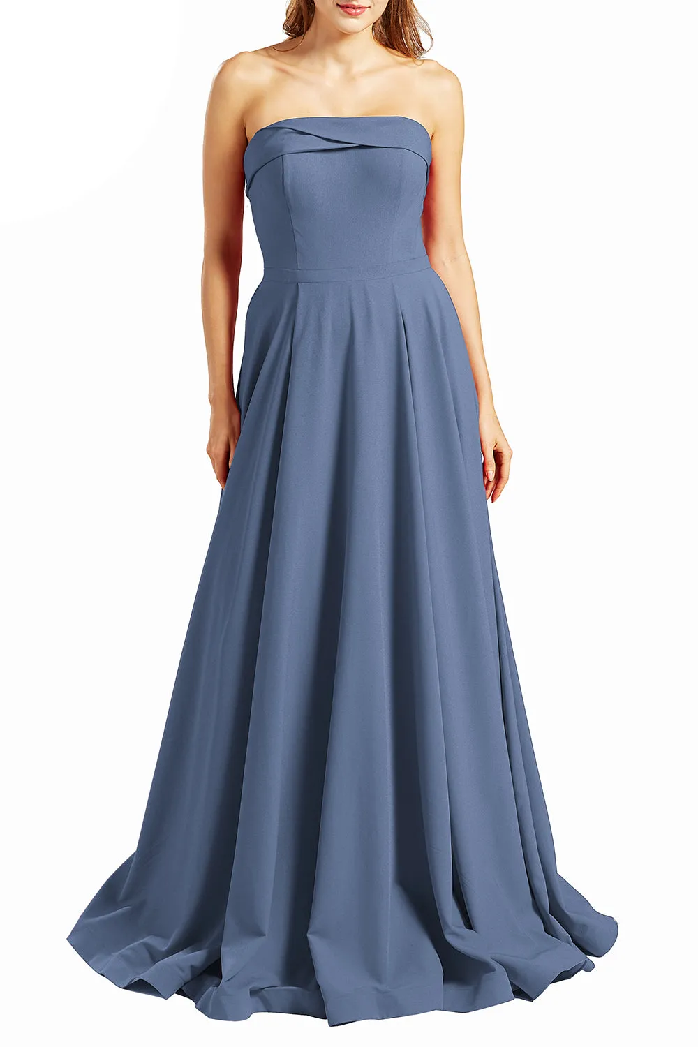 MACloth Women Prom Dresses Strapless Long Formal Evening Military Ball Gown