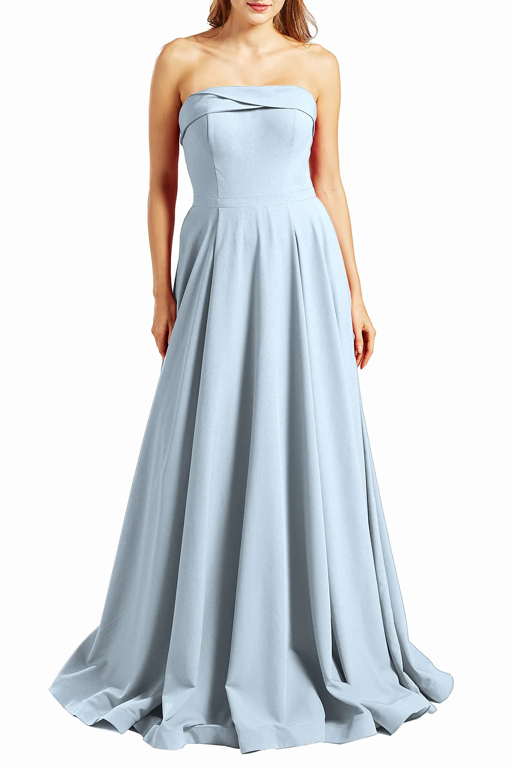 MACloth Women Prom Dresses Strapless Long Formal Evening Military Ball Gown