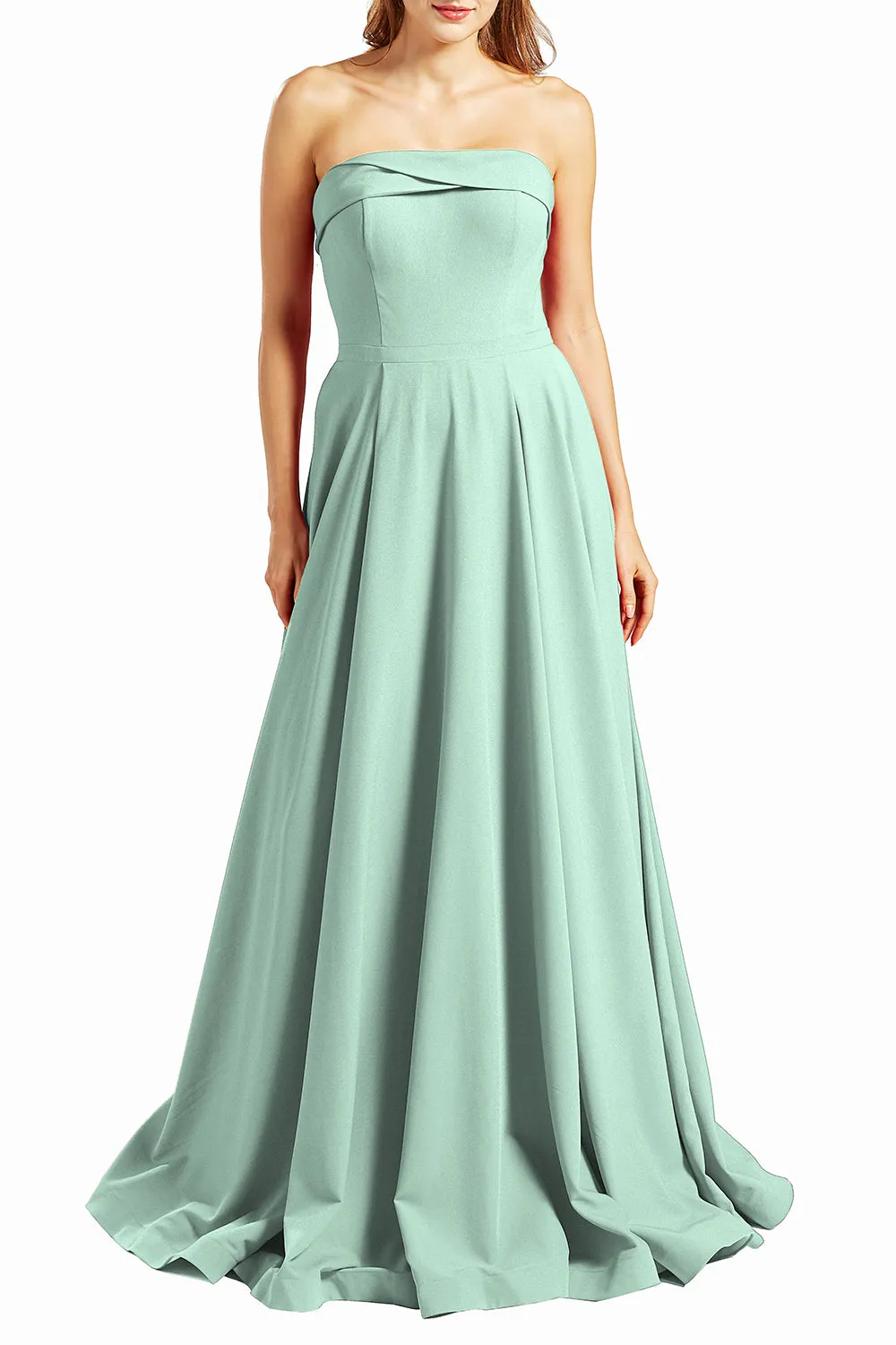 MACloth Women Prom Dresses Strapless Long Formal Evening Military Ball Gown