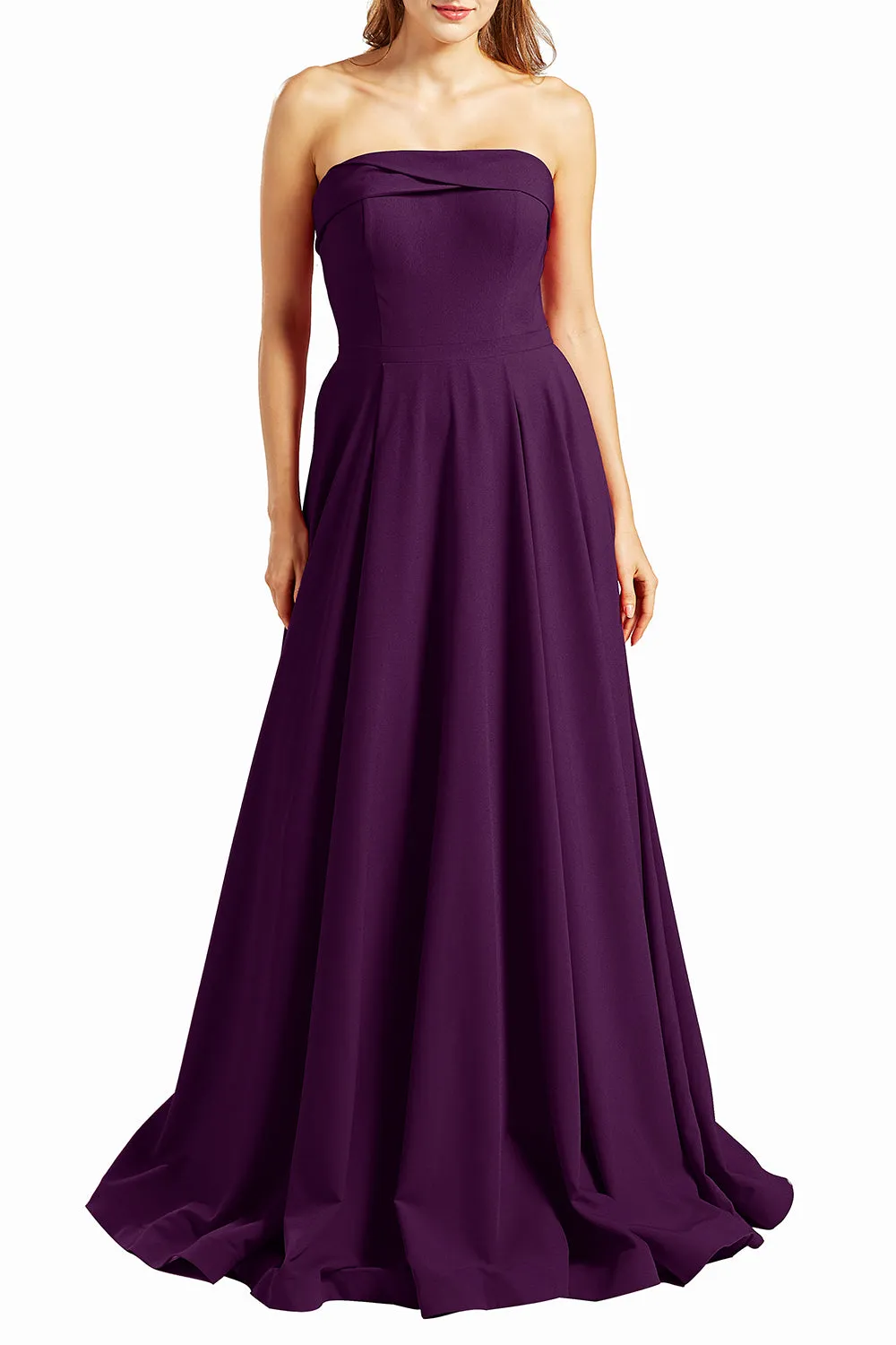 MACloth Women Prom Dresses Strapless Long Formal Evening Military Ball Gown
