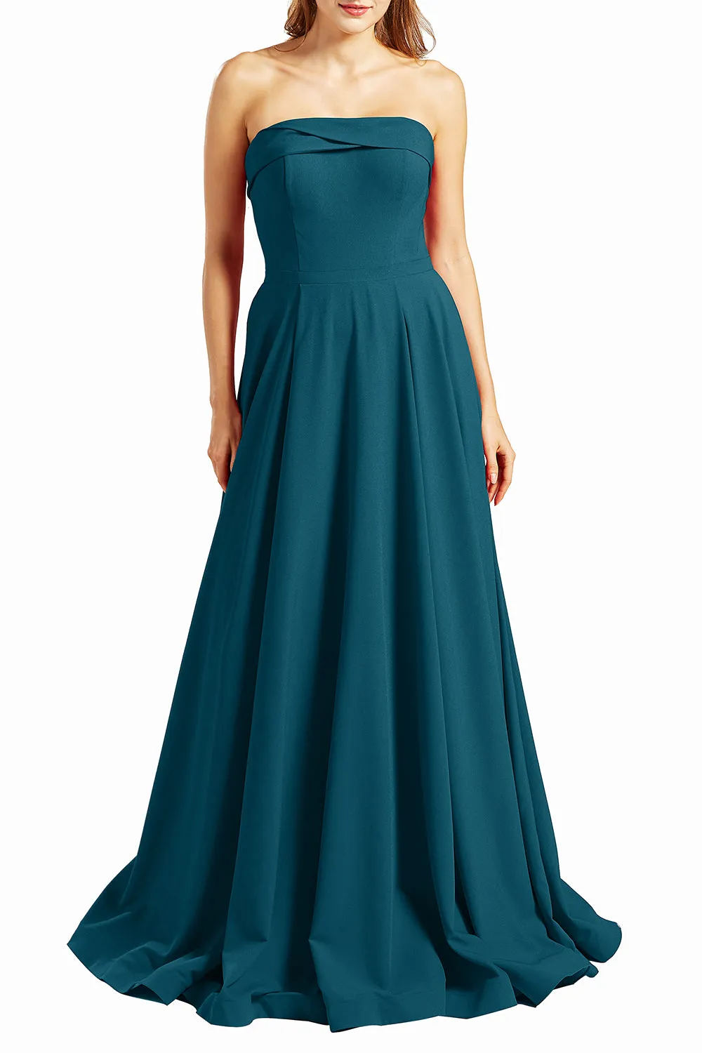 MACloth Women Prom Dresses Strapless Long Formal Evening Military Ball Gown
