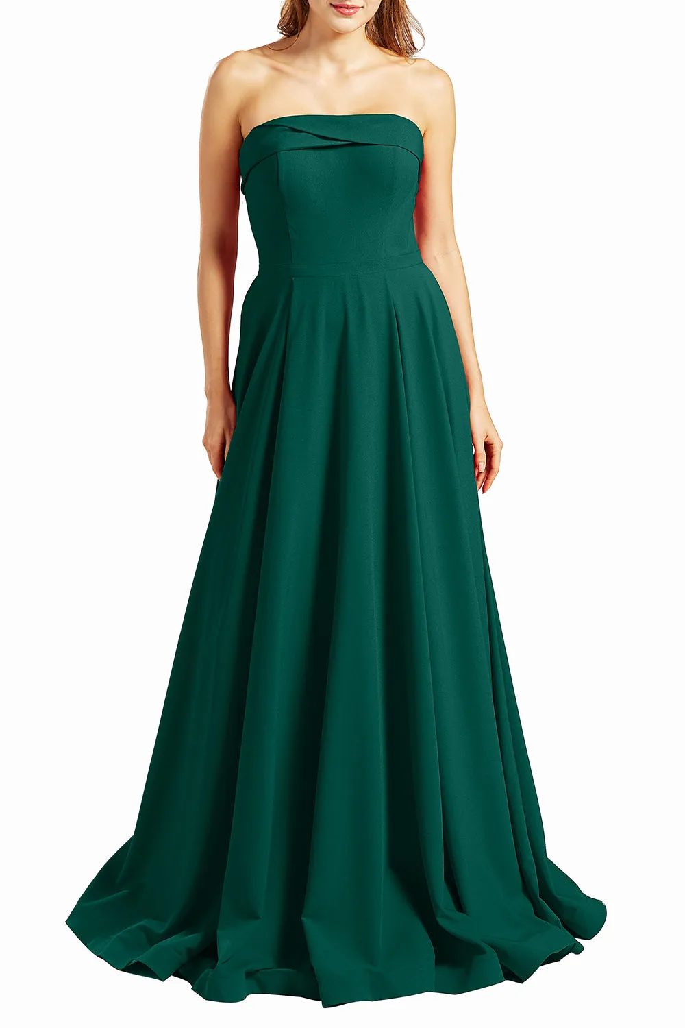 MACloth Women Prom Dresses Strapless Long Formal Evening Military Ball Gown