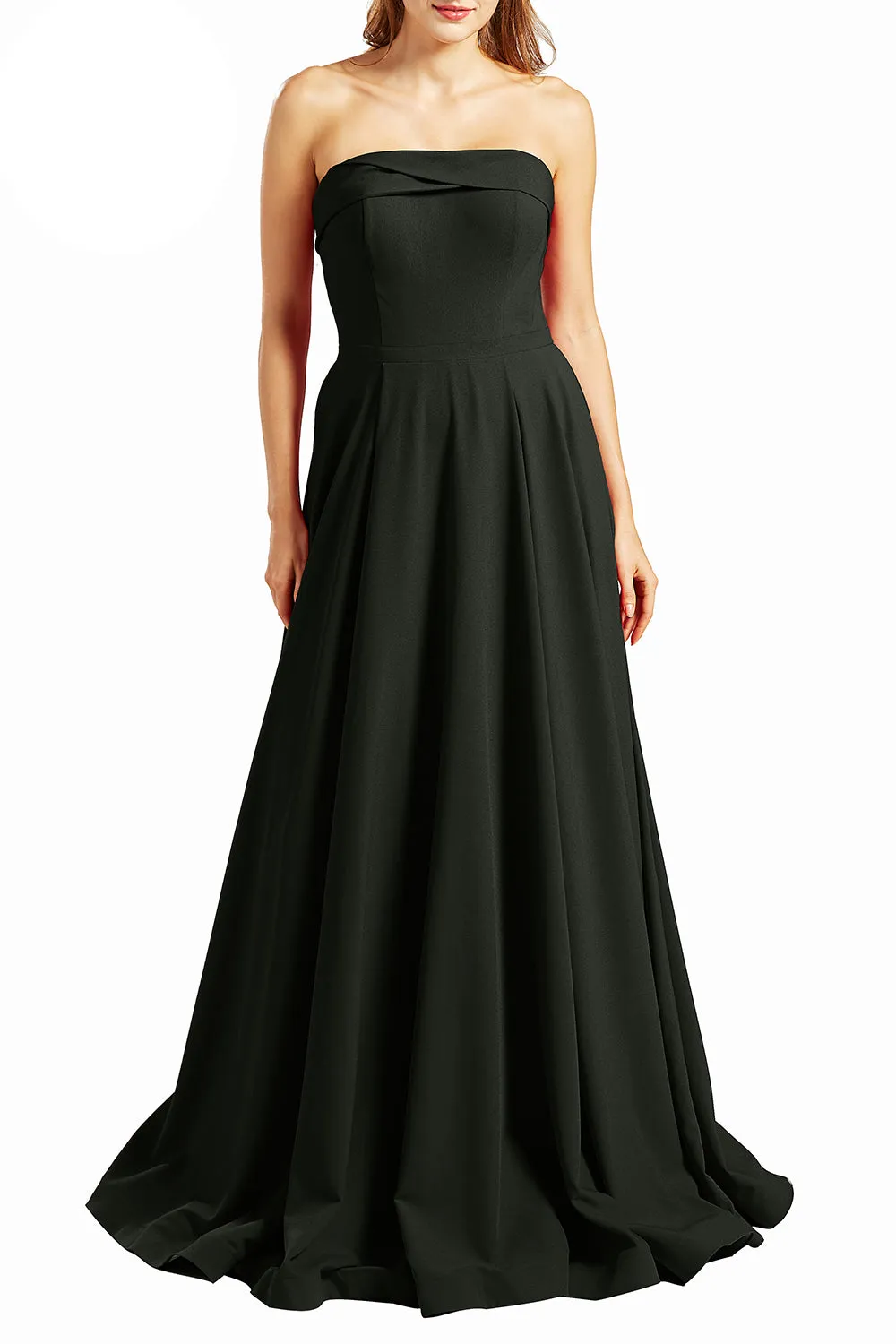 MACloth Women Prom Dresses Strapless Long Formal Evening Military Ball Gown
