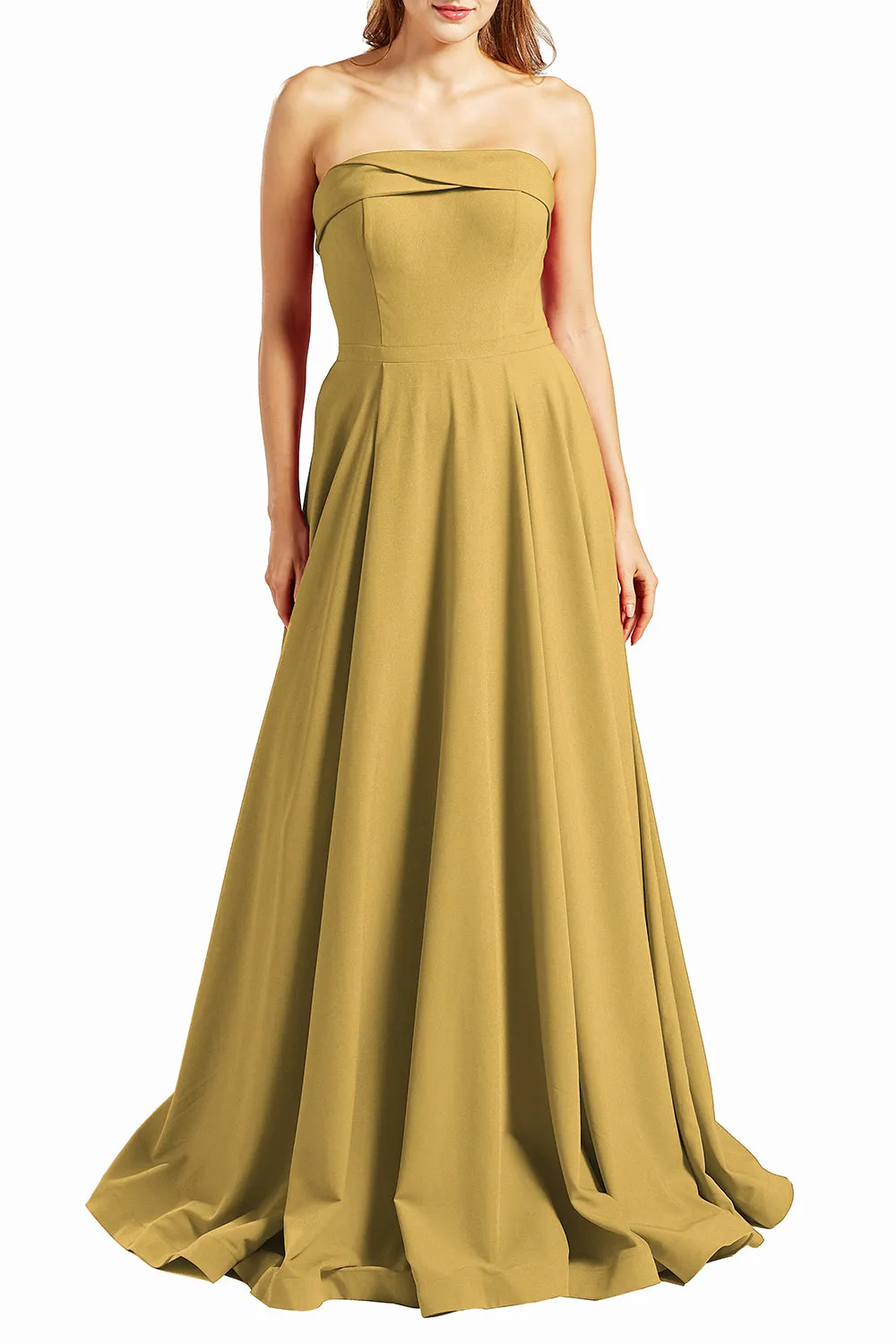 MACloth Women Prom Dresses Strapless Long Formal Evening Military Ball Gown