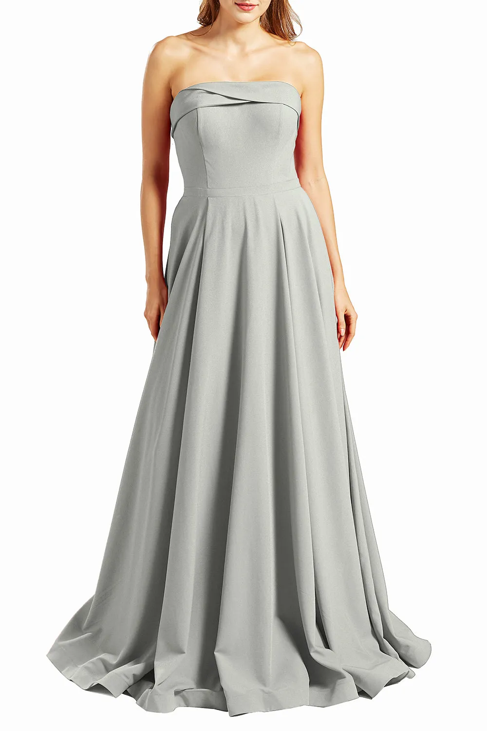 MACloth Women Prom Dresses Strapless Long Formal Evening Military Ball Gown