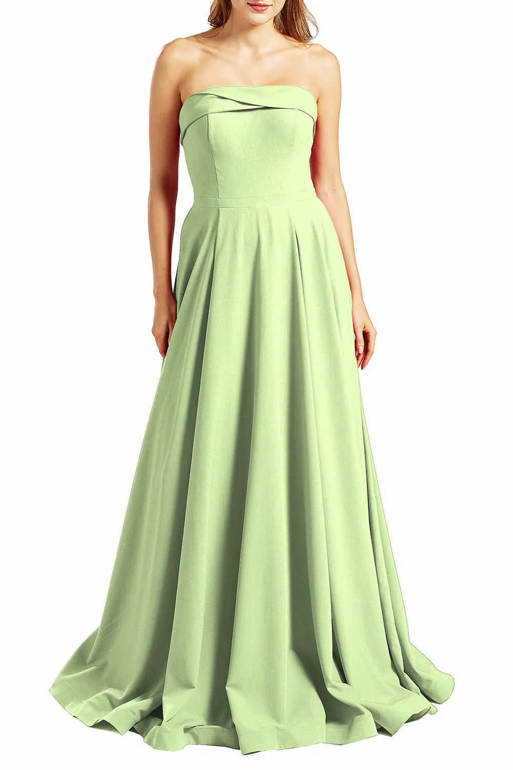 MACloth Women Prom Dresses Strapless Long Formal Evening Military Ball Gown