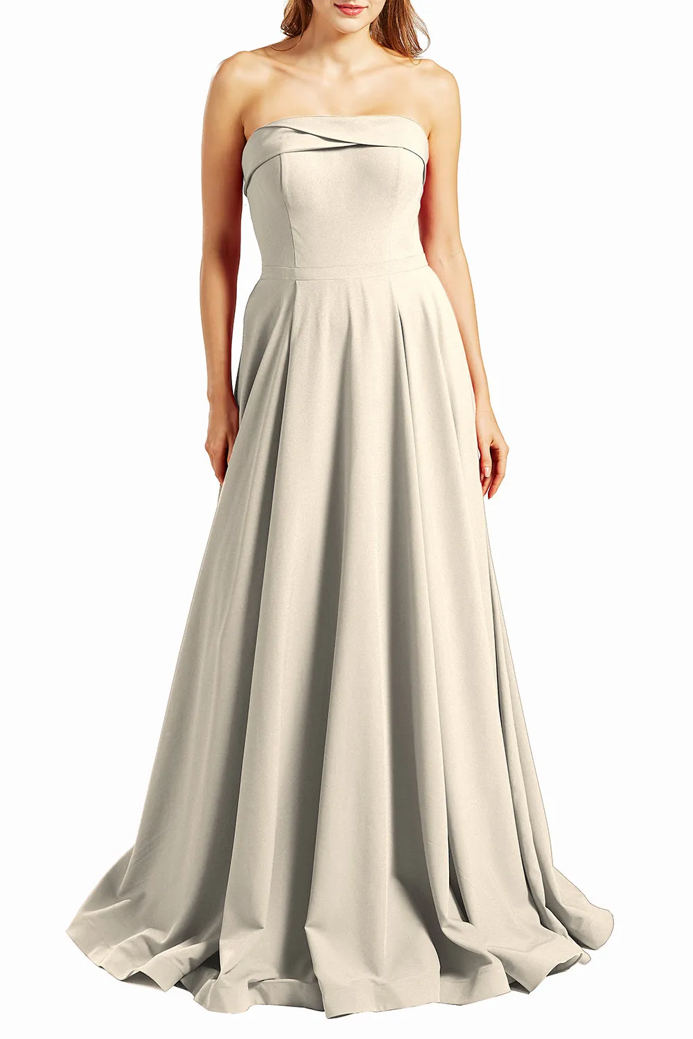 MACloth Women Prom Dresses Strapless Long Formal Evening Military Ball Gown