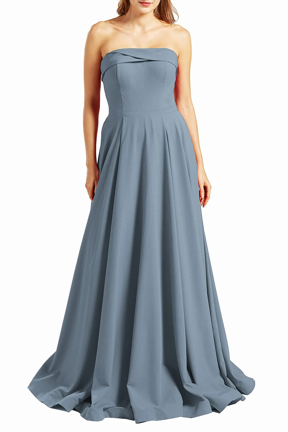MACloth Women Prom Dresses Strapless Long Formal Evening Military Ball Gown