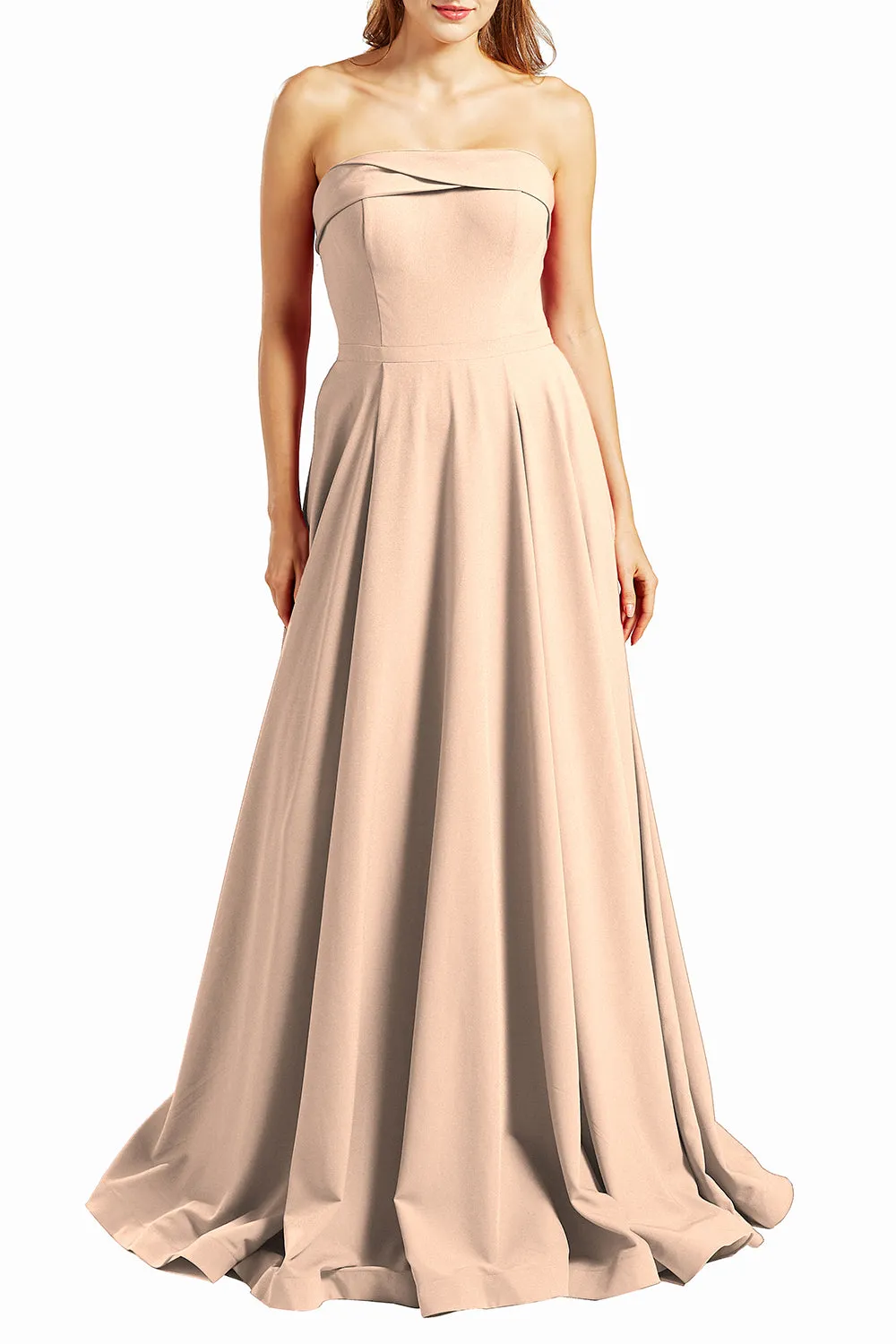 MACloth Women Prom Dresses Strapless Long Formal Evening Military Ball Gown