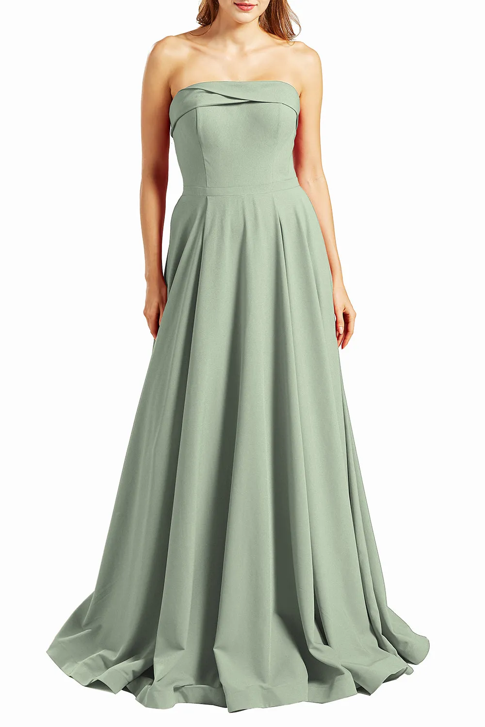 MACloth Women Prom Dresses Strapless Long Formal Evening Military Ball Gown