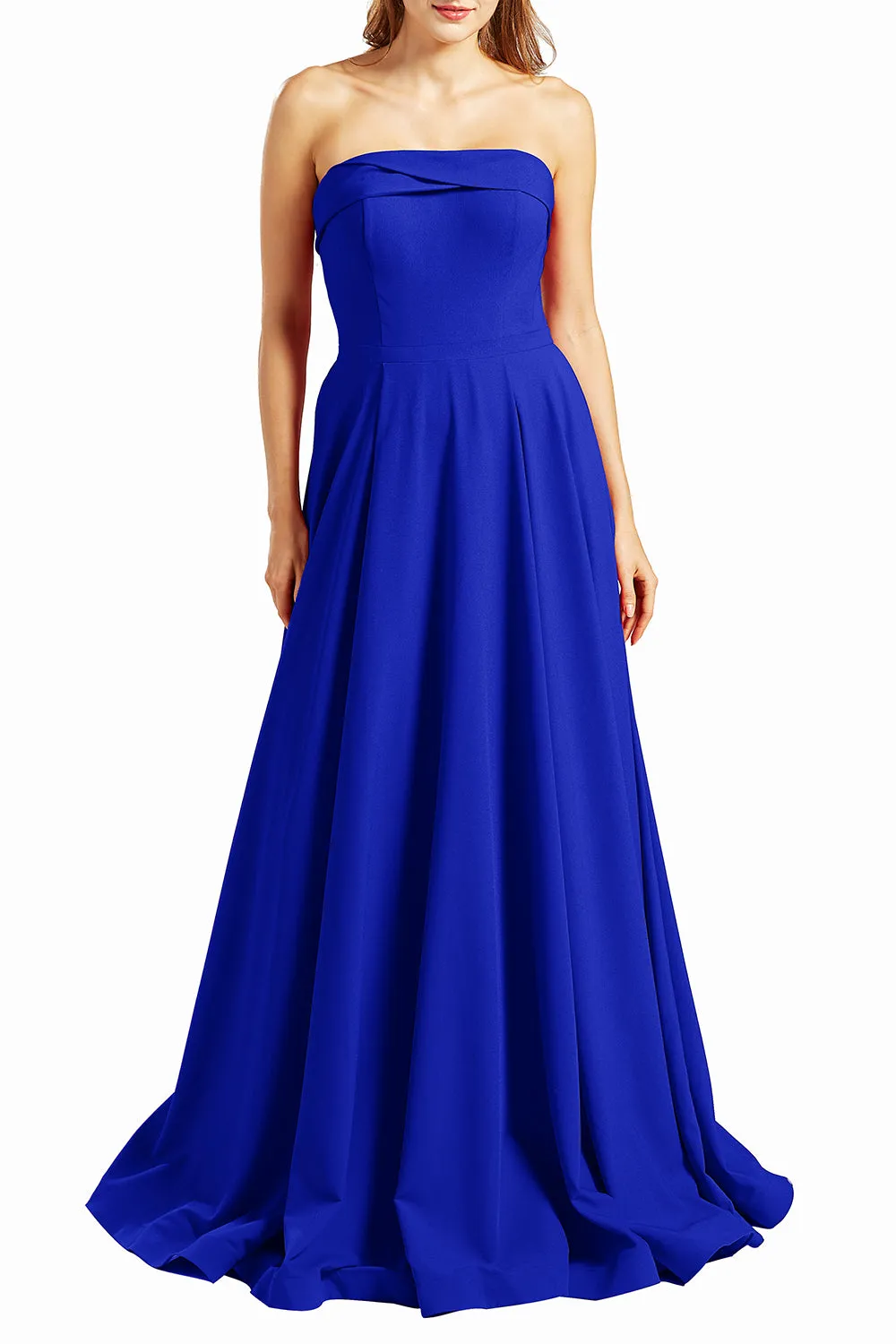 MACloth Women Prom Dresses Strapless Long Formal Evening Military Ball Gown
