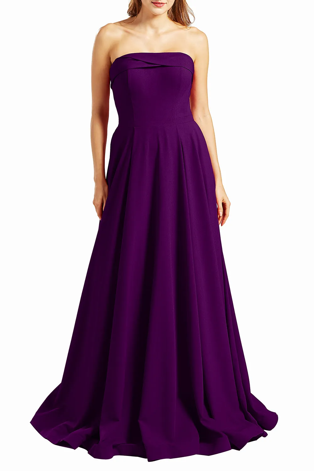 MACloth Women Prom Dresses Strapless Long Formal Evening Military Ball Gown