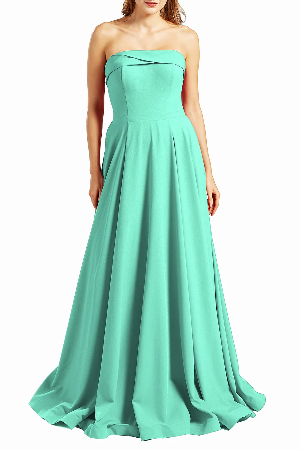 MACloth Women Prom Dresses Strapless Long Formal Evening Military Ball Gown