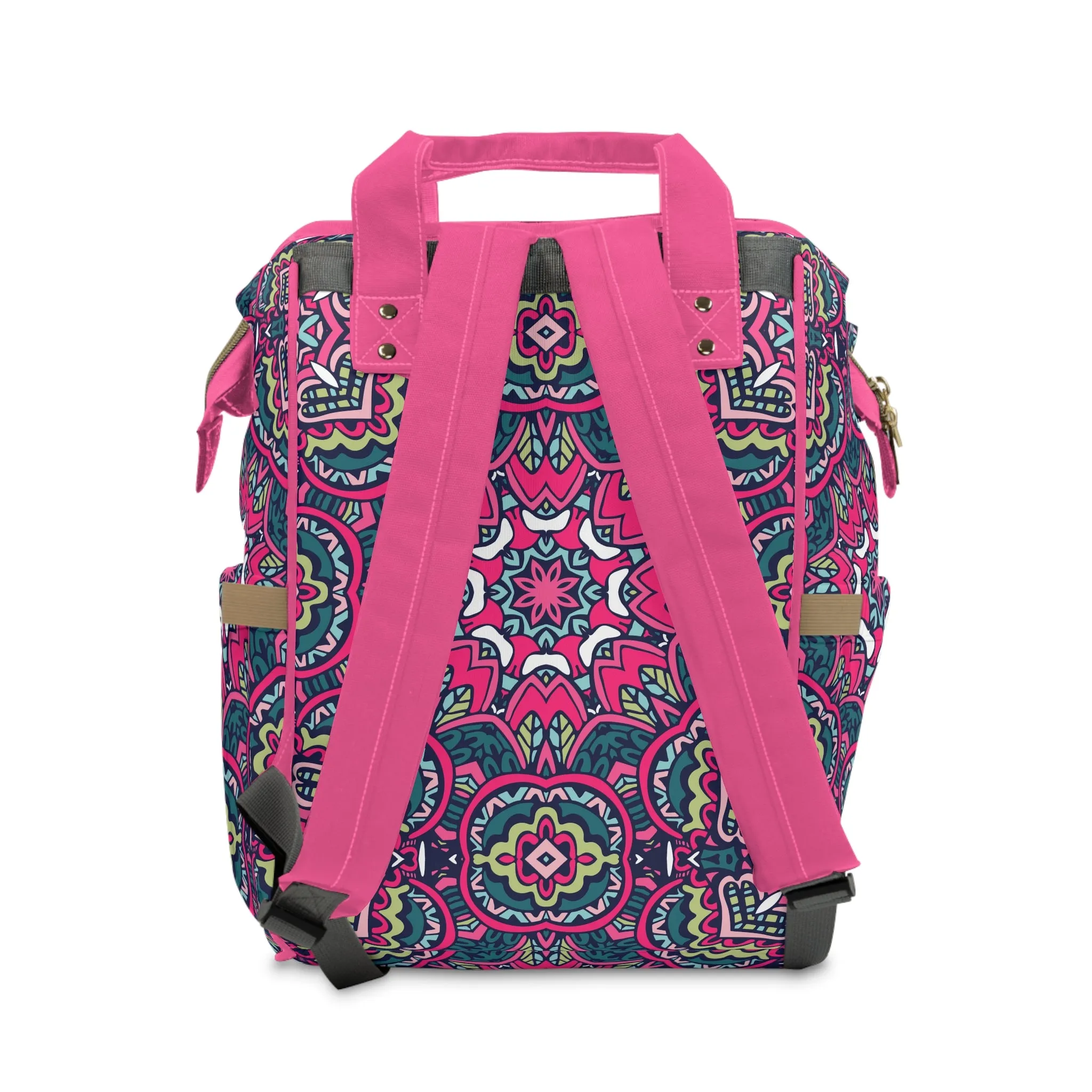 Mandala Diaper Backpack - Artistic & Multifunctional Baby Bag with Mandala Patterns, Ideal for Stylish Parents