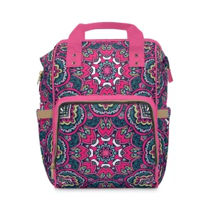 Mandala Diaper Backpack - Artistic & Multifunctional Baby Bag with Mandala Patterns, Ideal for Stylish Parents