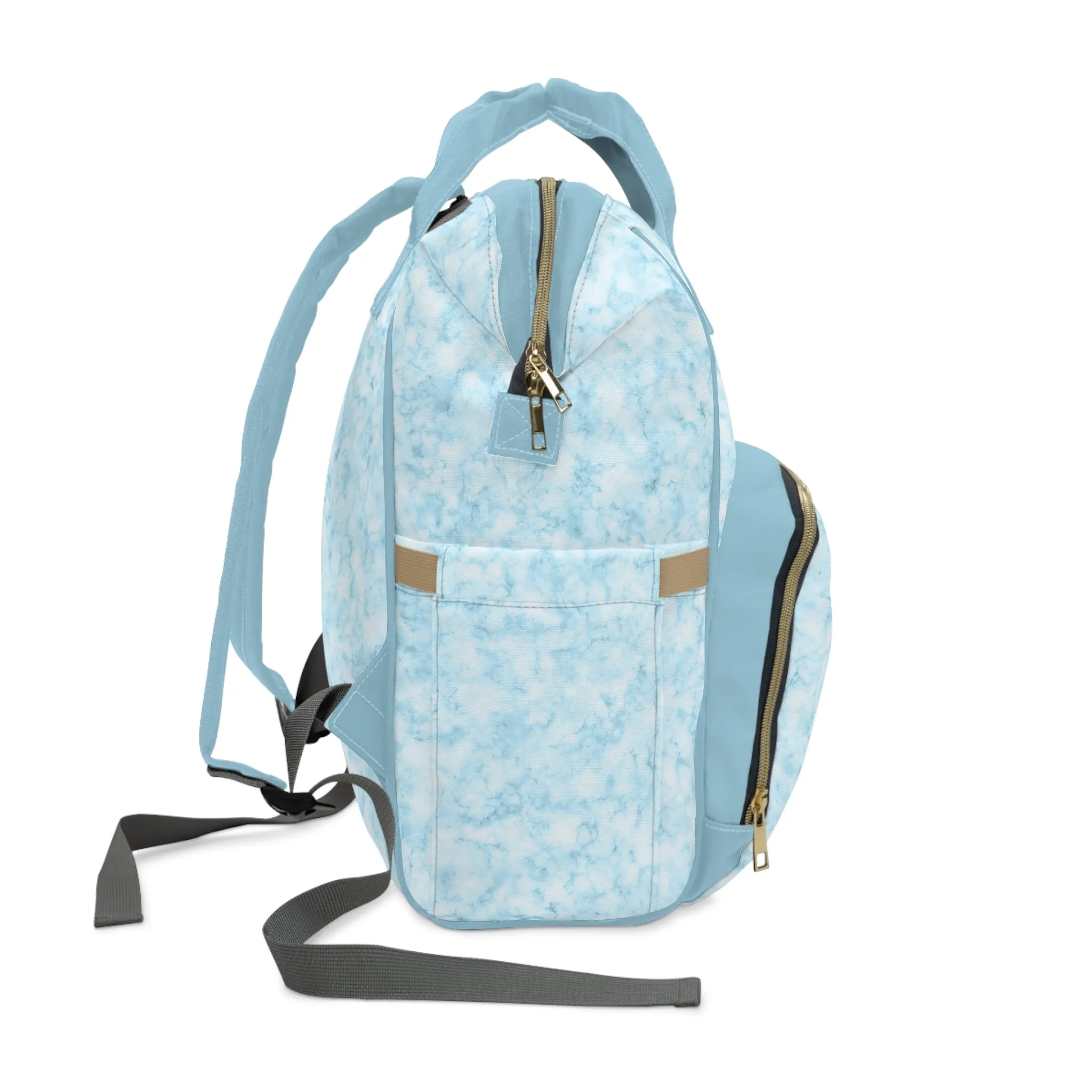 Marble Diaper Backpack - Multifunctional & Durable Nappy Bag with Elegant Marble Patterns, Perfect for Stylish Parents