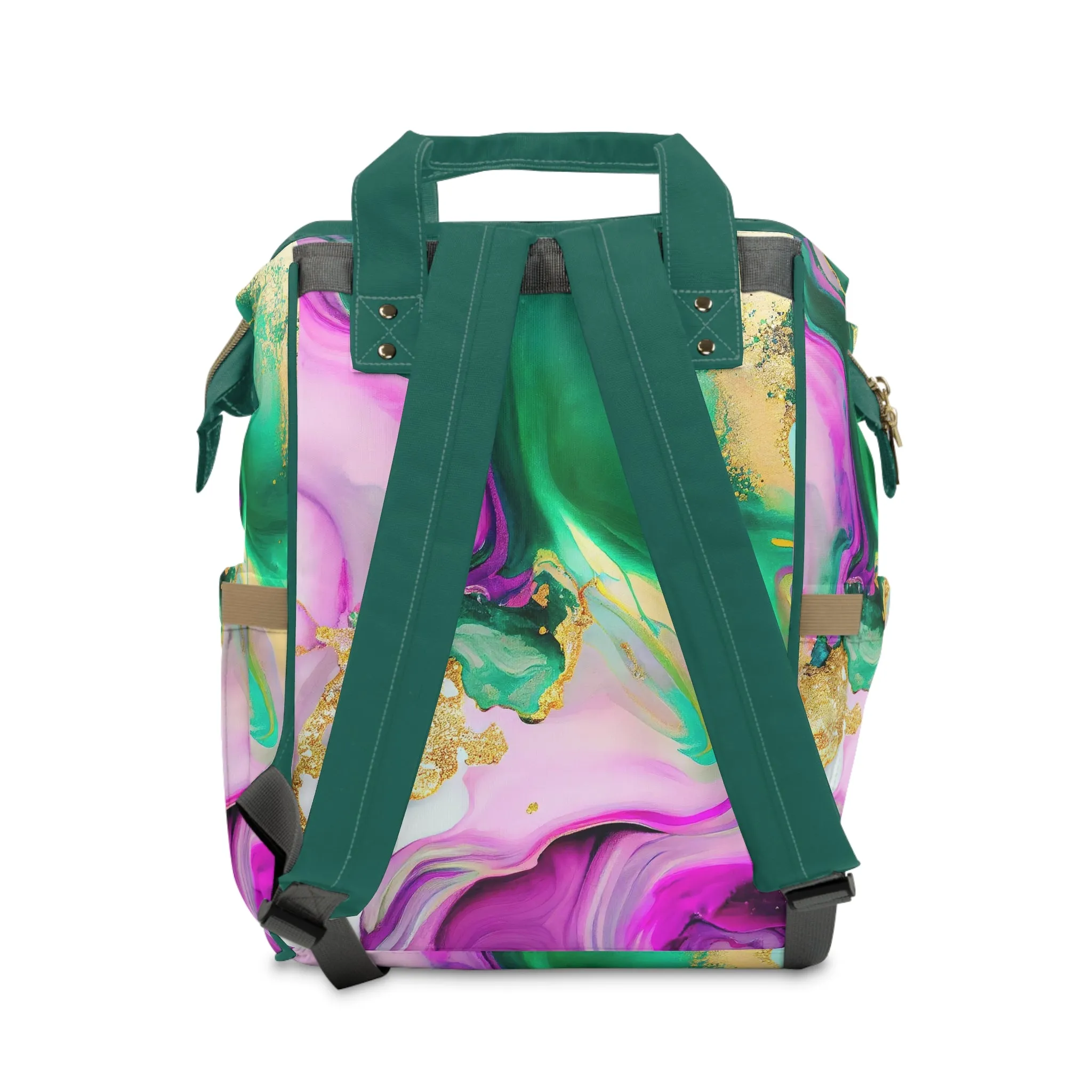 Marble Diaper Backpack - Multifunctional & Durable Nappy Bag with Elegant Marble Patterns, Perfect for Stylish Parents