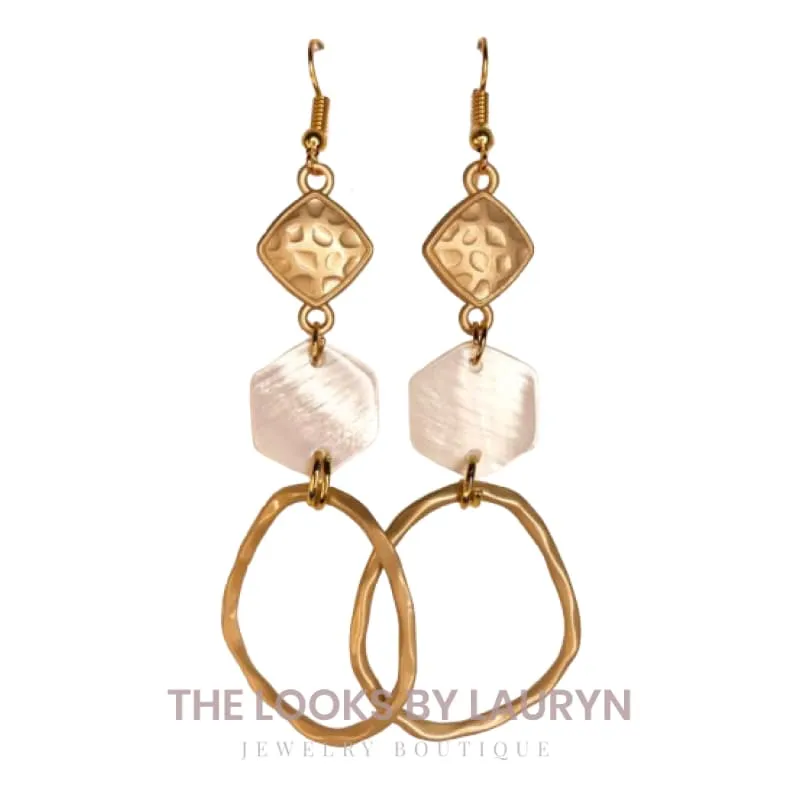 Matte Pearl Hoop Earrings