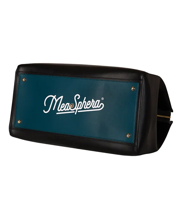 MEASPHERA OCTAGON REAL LEATHER BOSTON BAG - BLACK