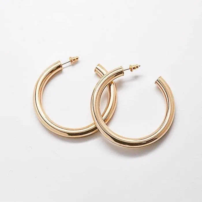 Medium Gold Hoop Earrings - Best Seller