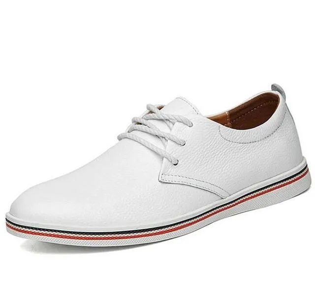 Men Genuines Leather Fashion Slip On Up To Size 12.5