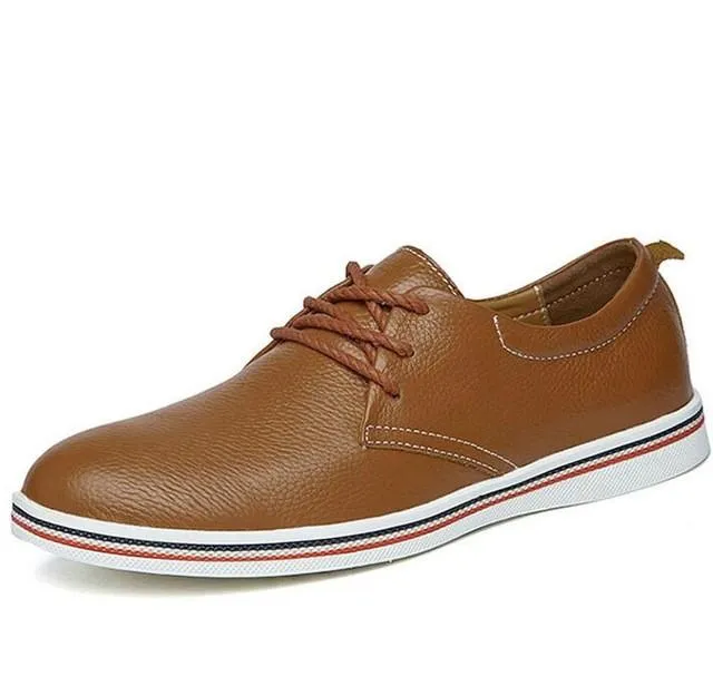 Men Genuines Leather Fashion Slip On Up To Size 12.5