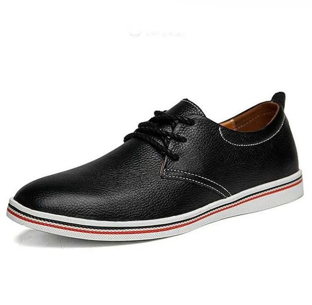 Men Genuines Leather Fashion Slip On Up To Size 12.5