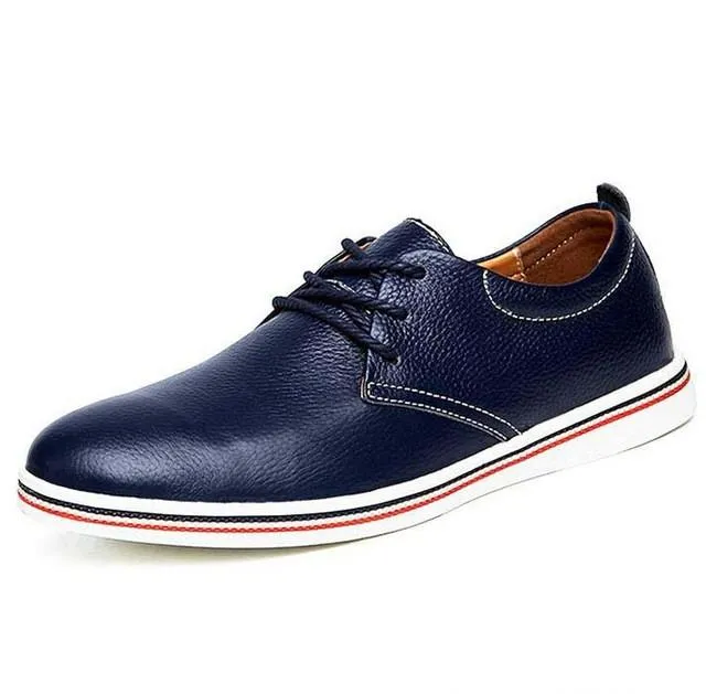 Men Genuines Leather Fashion Slip On Up To Size 12.5