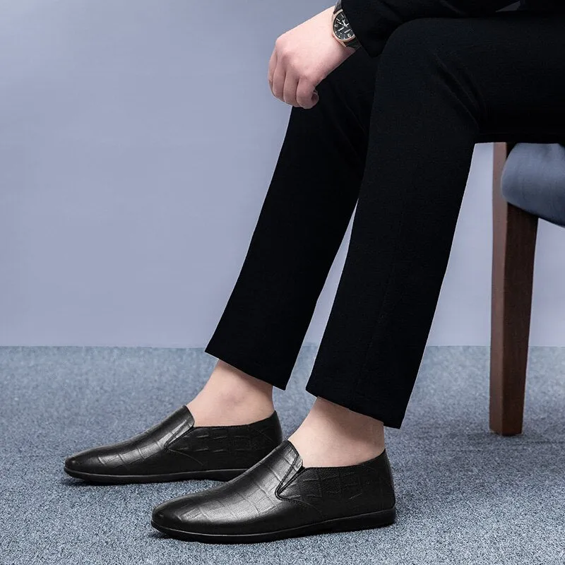 Men Oxfords Shoes outdoor Breathable Action genuine leather shoes men british style Men Shoes Braid Loafers For Man moccasins