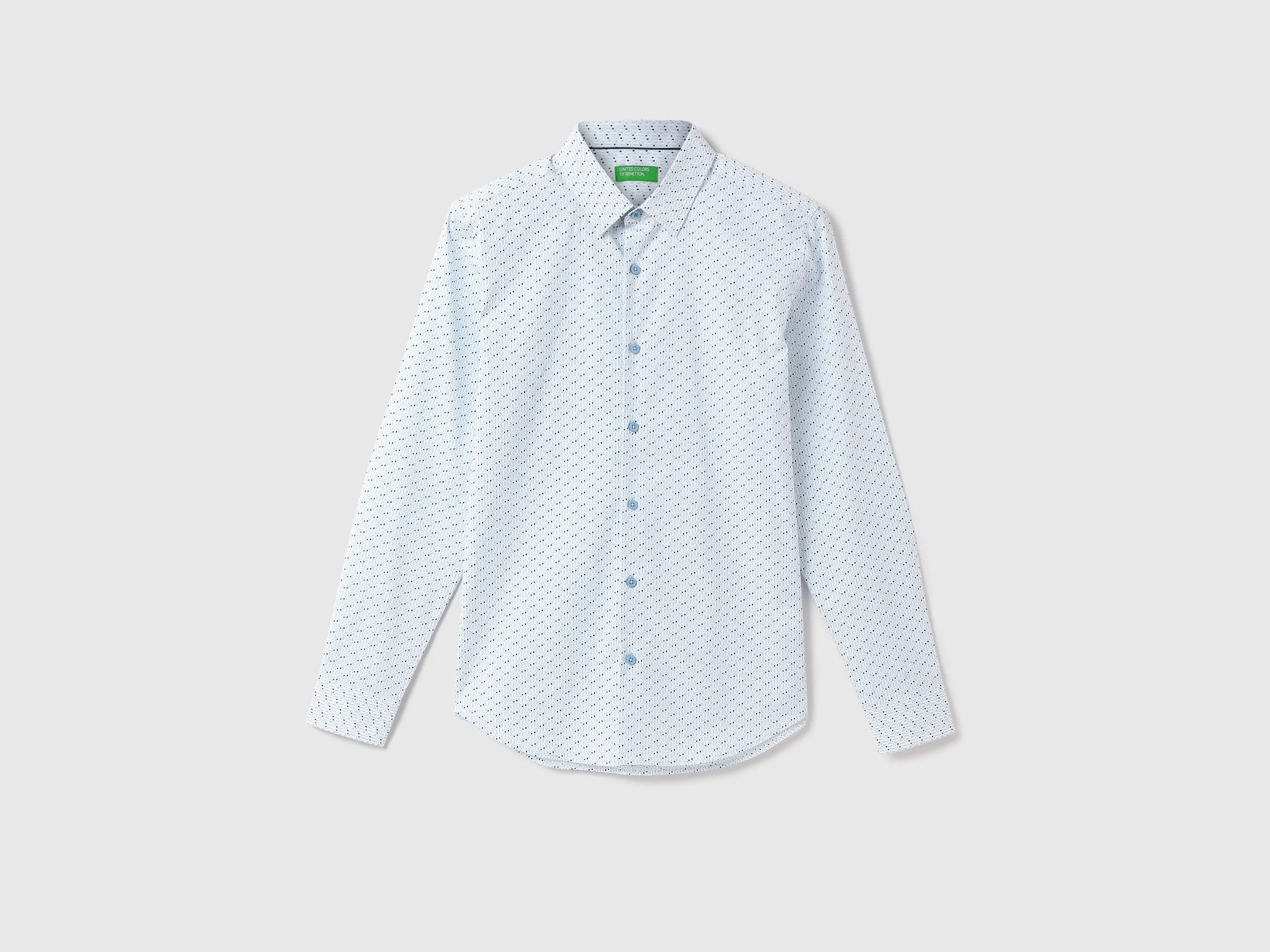 Men Printed Spread Collar Shirt