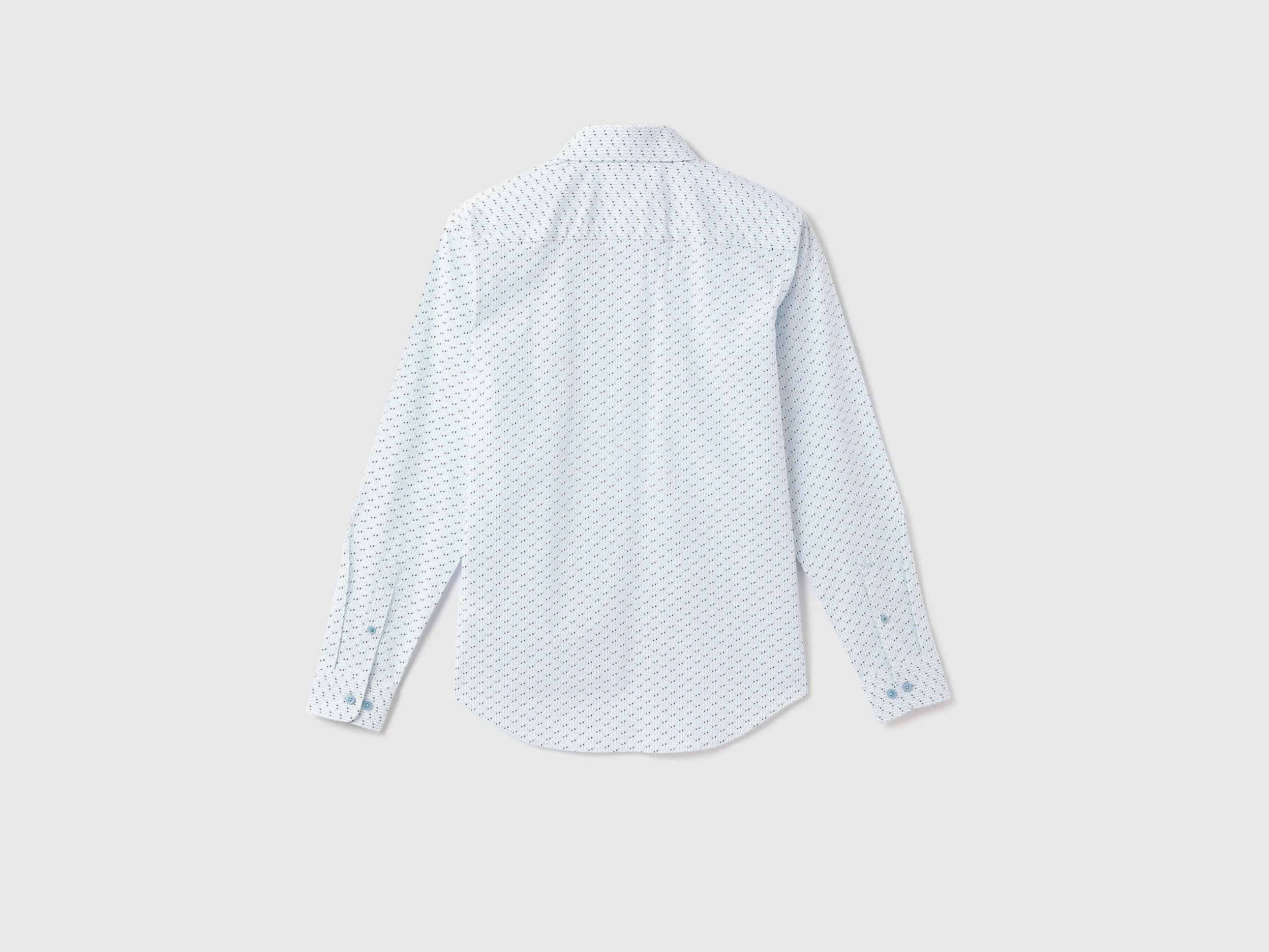 Men Printed Spread Collar Shirt