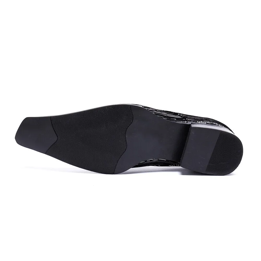 Men Slip on  Wedding Formal Shoes Prom Oxford Shoes