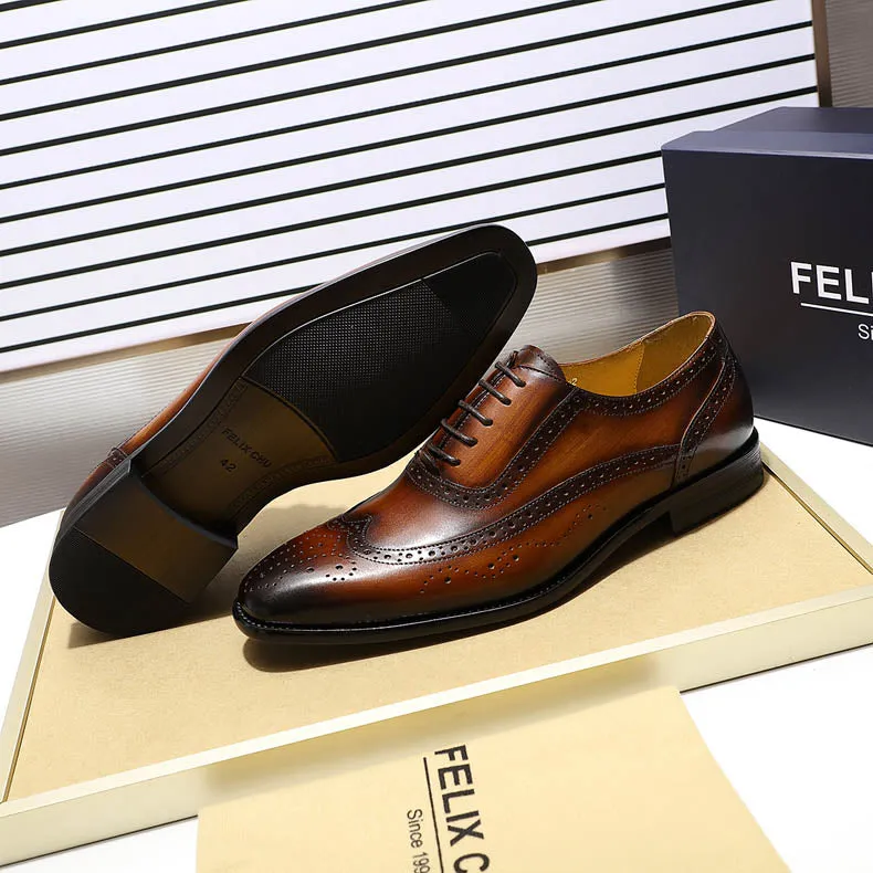 Men's Classic Wingtip Brogues Up To Size 12