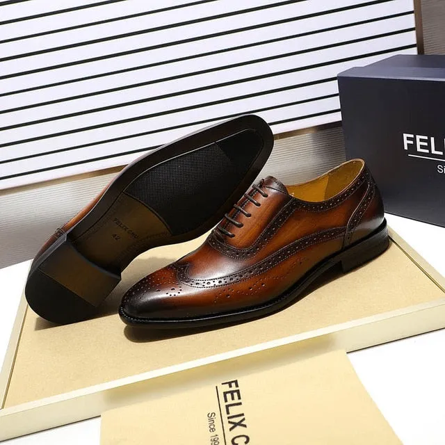 Men's Classic Wingtip Brogues Up To Size 12