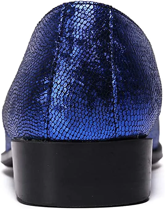 Men's Floral Rhinestone Western Loafers
