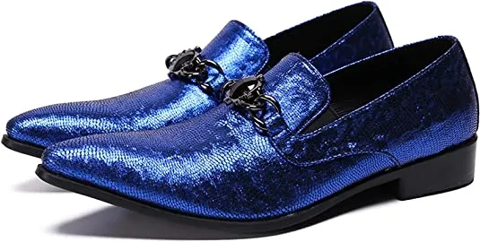 Men's Floral Rhinestone Western Loafers