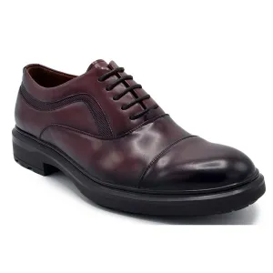 Mens Lace-Up Faux Leather Oxfords