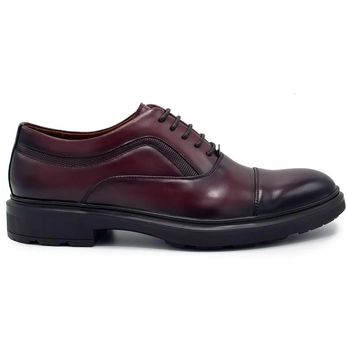 Mens Lace-Up Faux Leather Oxfords