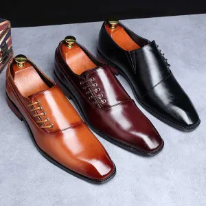 Men's Vintage  Dress Shoes Japanese Formal Business Oxfords Shoes Size