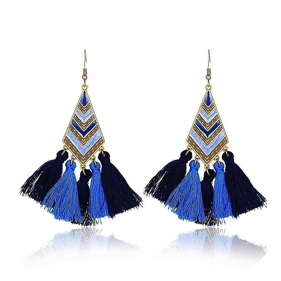 Mermaid Fin Tassel Earrings