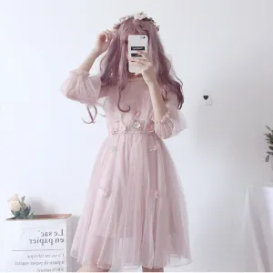 Mid-length waist-length mesh princess dress   YC21401