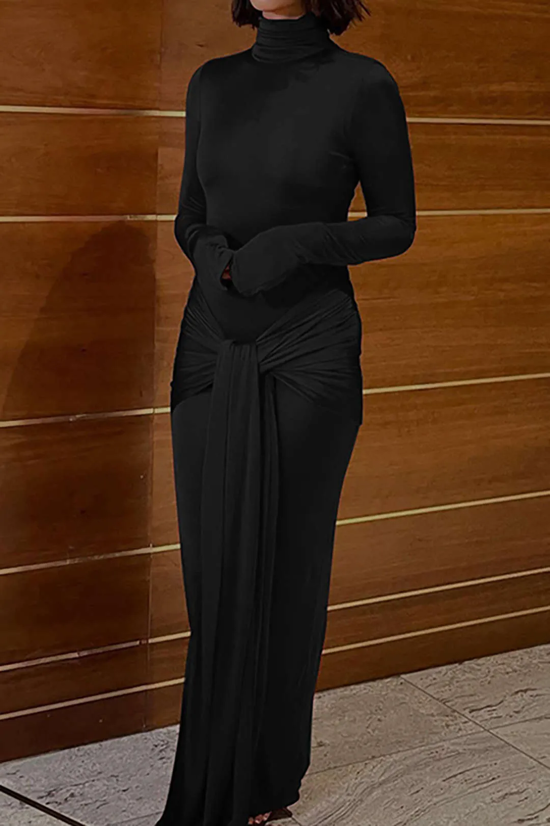Millie - Timeless High Neck Woman's Maxi Dress