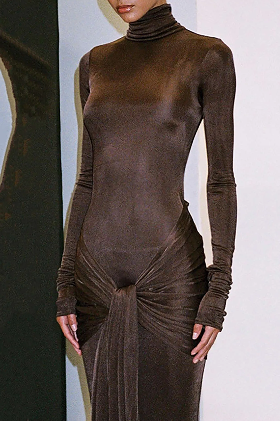 Millie - Timeless High Neck Woman's Maxi Dress