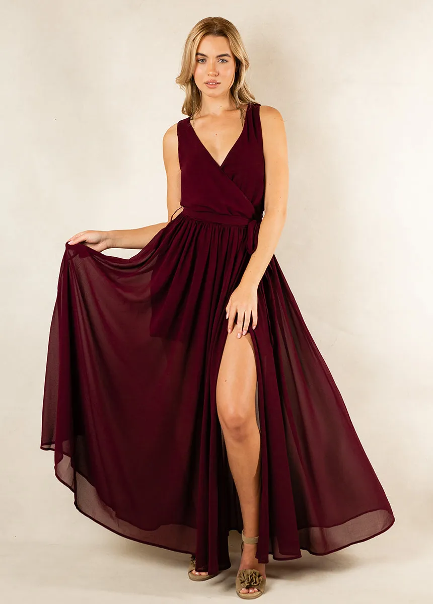 Miriam Bridesmaid Dress in Plum