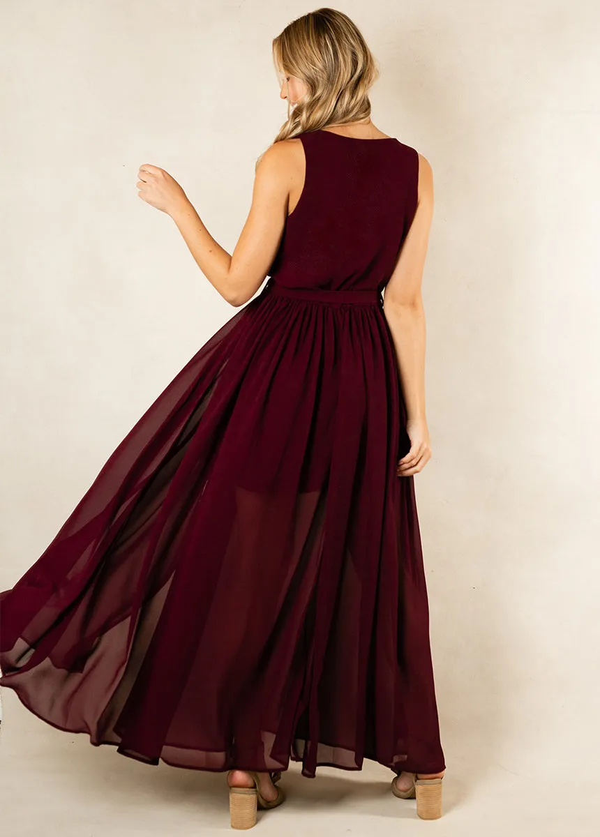 Miriam Bridesmaid Dress in Plum