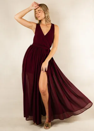 Miriam Bridesmaid Dress in Plum